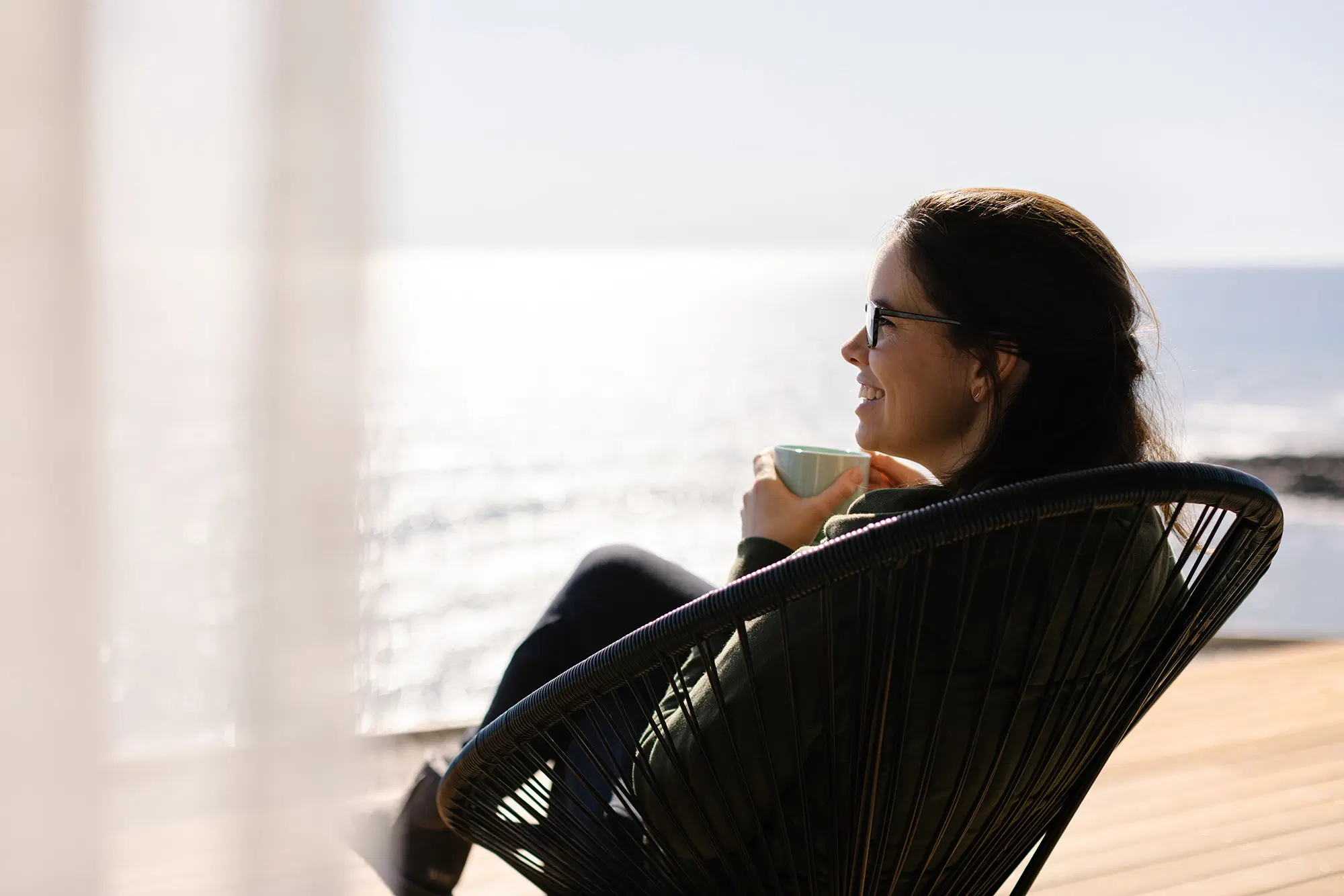 A calm morning setting with a notebook, warm drink and soft natural light representing a peaceful daily routine